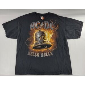 2011 AC/DC "HELLS BELLS" ROCK 2XL BLACK‎ GRAPHIC SOUVENIR CONCERT T-SHIRT EUC!